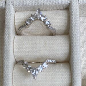 Elegant Sterling Silver Women's Ring Guard Set, Size 6 from smoke free home